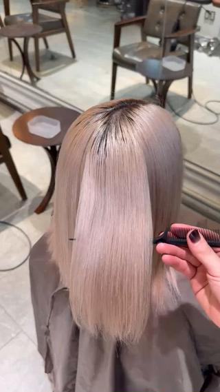 ミディアム カラー ✨ハイトーン YUTO✨のヘアスタイル