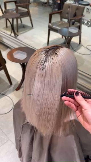 ミディアム カラー ✨ハイトーン YUTO✨のヘアスタイル