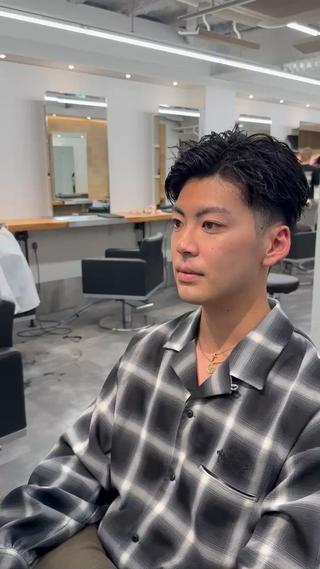 パーマ メンズ 縮毛矯正 美容室のヘアスタイル