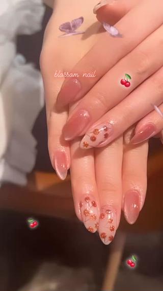 cherry blossom nail ♡ 