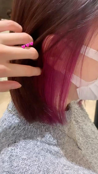 インナーカラー
イヤリングカラー
ピンクカラー 