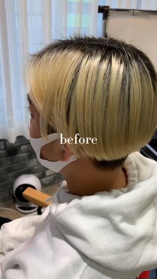 ショート カラー メンズ 似合わせカット得意 💛RENA💛のヘアスタイル