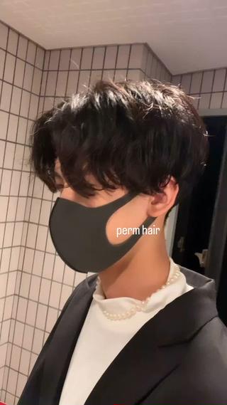 ショート パーマ メンズ 似合わせカット得意 💛RENA💛のヘアスタイル