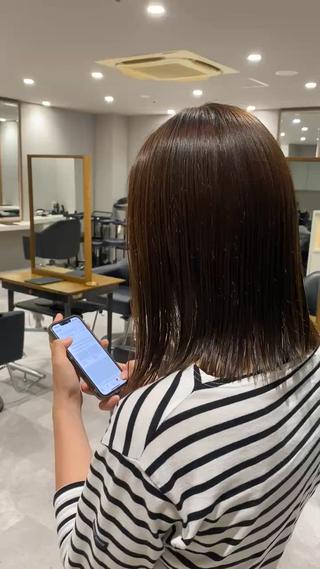 ミディアム 間城 樹里のヘアスタイル