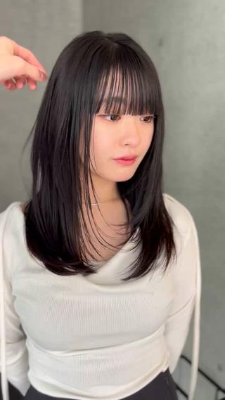 セミロング 阿部 瑠斗のヘアスタイル