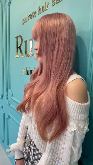 ロング かじわら りんねのヘアスタイル