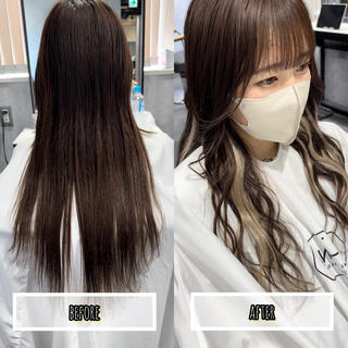 #プルエクステ#ダイヤモンド毛質#ハイライト#付け足し 