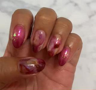 #ニュアンスネイル
#ちゅるんネイル
#シアーネイル
#ミラーネイル 