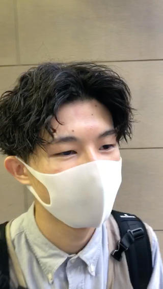 ミディアム パーマ メンズ メンズ特化 古賀陸斗のヘアスタイル