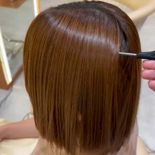 ミディアム SYUN/ 縮毛矯正/髪質改善のヘアスタイル