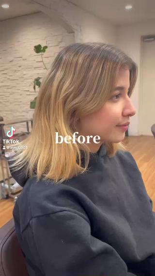 ミディアム 久我 彩音のヘアスタイル