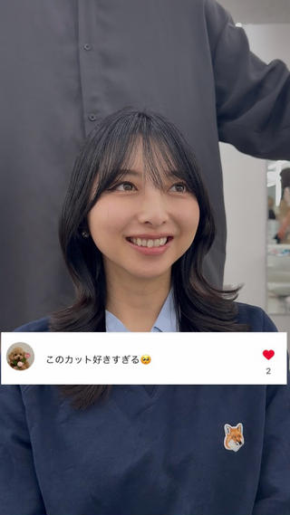 セミロング 失敗しない顔まわり× 小顔補正レイヤー難波のヘアスタイル
