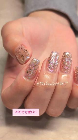 フラッシュジェルにGoldラメを重ねてキラッキラ

ﾜﾝｶﾗｰmenu 