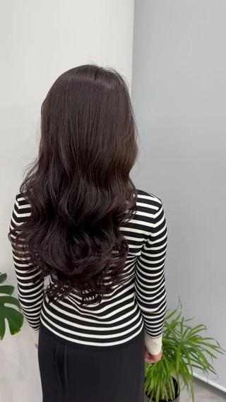 ロング パーマ ARMONY大阪店 コテ巻き風パーマのヘアスタイル