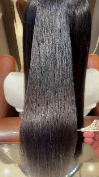 ロング カラー LOANA カラー &縮毛モデル募集のヘアスタイル