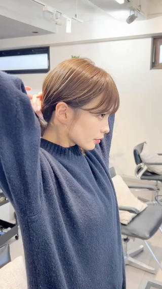 ミディアムレイヤー/顔まわりカット/前髪カット/池袋美容室 