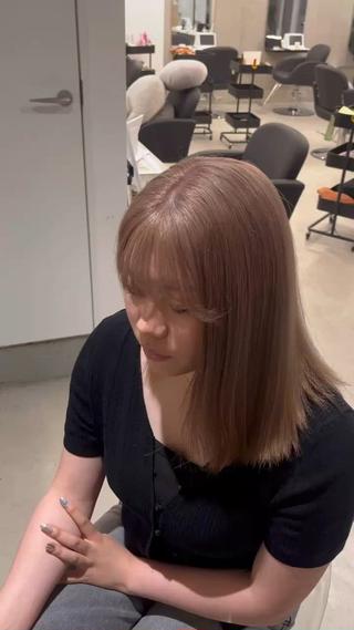 two breach color milk tea beige 