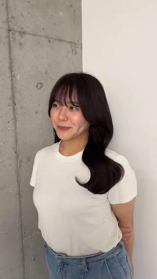 暗髪からディープバイオレットに..
くびれ巻きが可愛い 