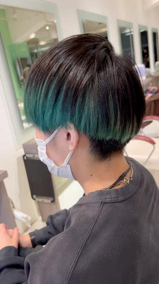 ショート カラー ヘアアレンジ メンズ 【艶カラー】石山拓人 /ブリーチのヘアスタイル