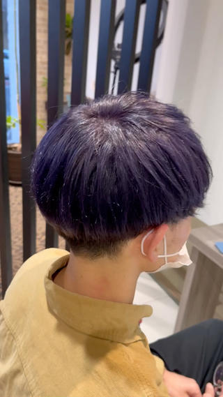ショート カラー ヘアアレンジ メンズ 【艶カラー】石山拓人 /ブリーチのヘアスタイル