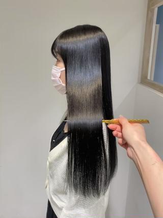 前処理、後処理高級トリートメント付き。今までで一番の艶髪を☆ 