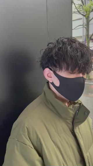 パーマ メンズ スパイキーパーマ 柏NO1 藤本葉のヘアスタイル