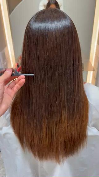 レイヤーカットとの相性抜群美髪矯正️ 