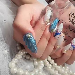 持ち込みデザイン
アートし放題
上品ネイル
夏ネイル
3dデザイン
シェルネイル 