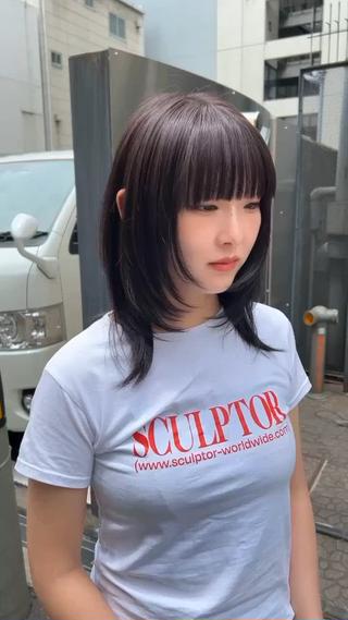 ミディアム 柔らか垢抜けｶﾗｰと ｶｯﾄ🫧ASUKAのヘアスタイル