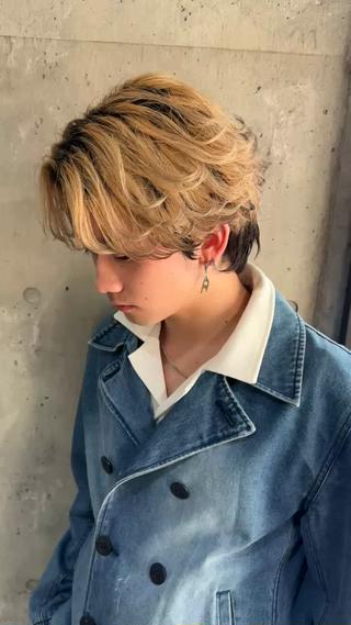 カラー パーマ メンズ 雪音/美髪縮毛矯正 /ニュアンスパーマのヘアスタイル