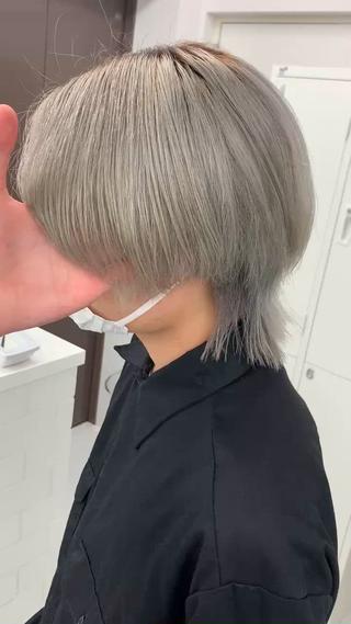 ミディアム カラー メンズ 雪音/美髪縮毛矯正 /ニュアンスパーマのヘアスタイル