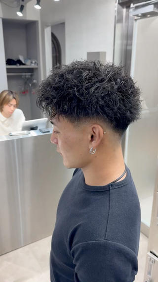 ショート パーマ メンズ 【メンズ特化】 【LIBER】翔斗のヘアスタイル