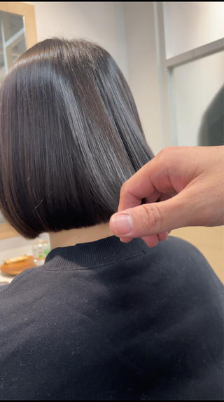 髪質改善トリートメントでハリツヤのあるボブに