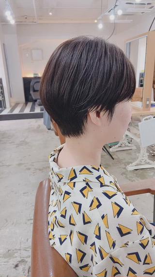 乾かしてバームだけで仕上がるマッシュショート︎ 