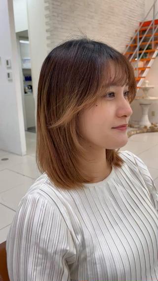 お顔周りのザクザクレイヤーもトレンドです 