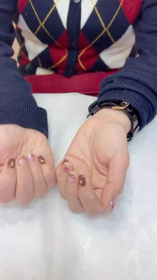 #バレンタインネイル#チョコネイル 