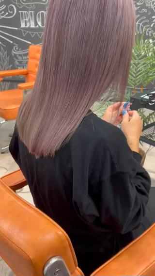 ミディアム カラー ウルフカット レイヤーカット上柿のヘアスタイル