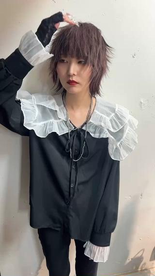 ショート ウルフカット レイヤーカット上柿のヘアスタイル