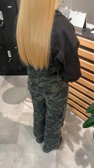 ミディアム カラー ウルフカット レイヤーカット上柿のヘアスタイル