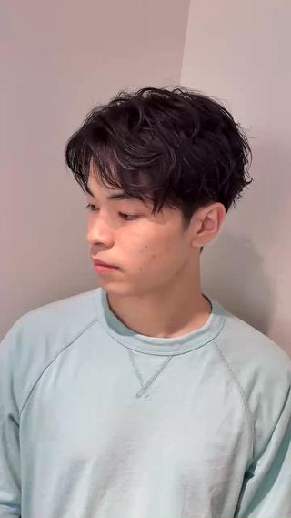 ショート メンズ 直毛救済パーマ/神奈 川/生田/木村のヘアスタイル