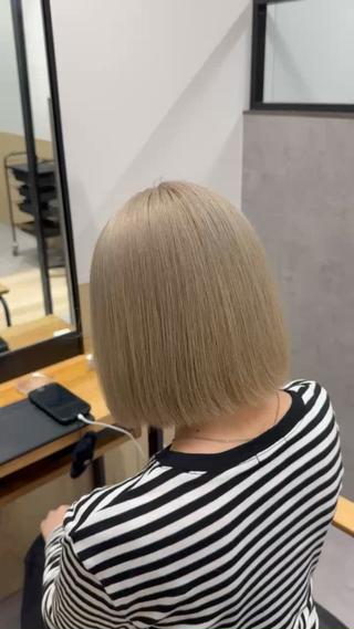 ショート ブリーチ/髪質改善/ 岡山駅/のりまきのヘアスタイル