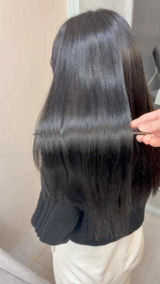 お客様それぞれにあった施術でワンカラーのみでもこの艶髪に 