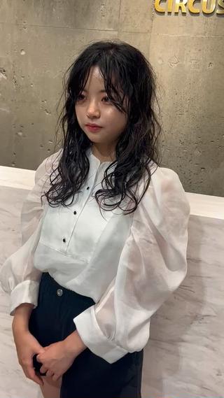 ミディアム パーマ 松井美樹/似合わせ ガーリー・韓国のヘアスタイル