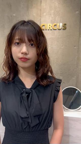 ミディアム パーマ 松井美樹/似合わせ ガーリー・韓国のヘアスタイル