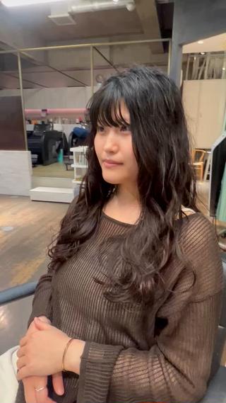 ロング パーマ 松井美樹/似合わせ ガーリー・韓国のヘアスタイル