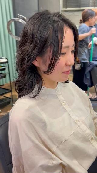 ミディアム パーマ 松井美樹/似合わせ ガーリー・韓国のヘアスタイル