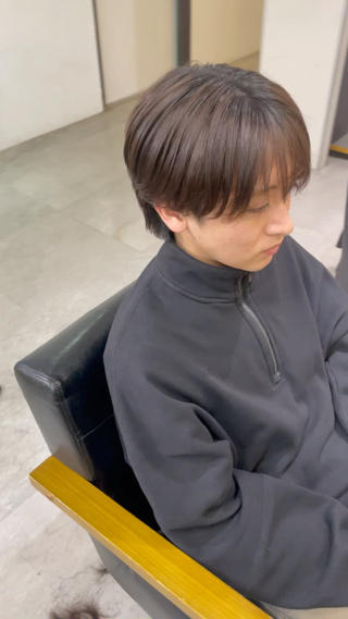 ミディアム パーマ メンズ マエダ リョウのヘアスタイル