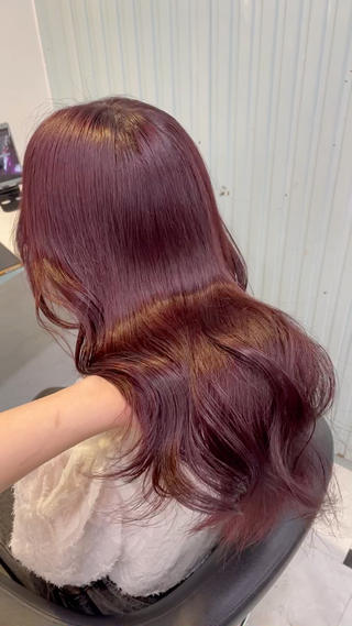 カラー 🇰🇷韓流暖色ヘア 🍒saaya🍒のヘアスタイル