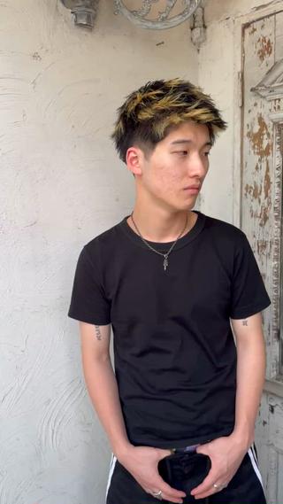 カラー メンズ パーマ、髪質改善 カズマのヘアスタイル