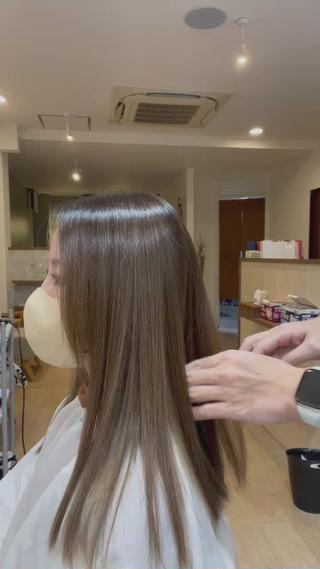 ミディアム 畑中康志 美髪矯正/ハイトーンのヘアスタイル